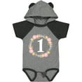 thumbnail image 1 of Inktastic 1st Birthday Rose Flower Wreath Girls Girls Baby Bodysuit, 1 of 5