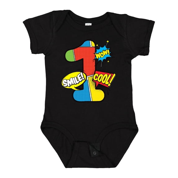 Inktastic 1st Birthday Superhero Boys or Girls Baby Bodysuit
