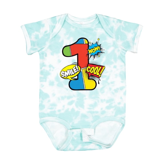 Inktastic 1st Birthday Superhero Boys or Girls Baby Bodysuit