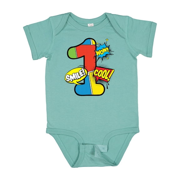 Inktastic 1st Birthday Superhero Boys or Girls Baby Bodysuit