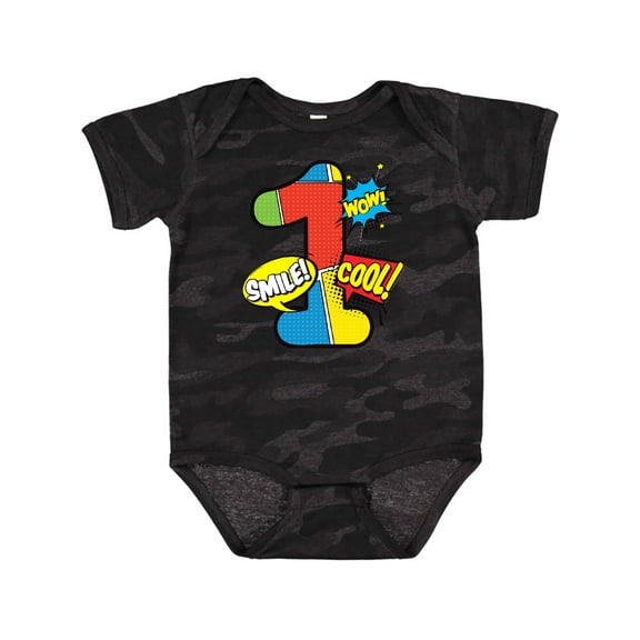 Inktastic 1st Birthday Superhero Boys or Girls Baby Bodysuit