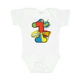 thumbnail image 1 of Inktastic 1st Birthday Superhero Boys or Girls Baby Bodysuit, 1 of 5