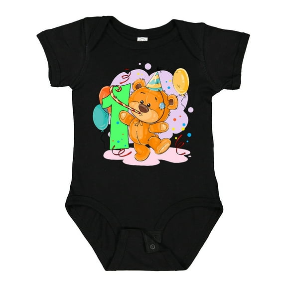 Inktastic 1st Birthday Teddy Bear Boys or Girls Baby Bodysuit