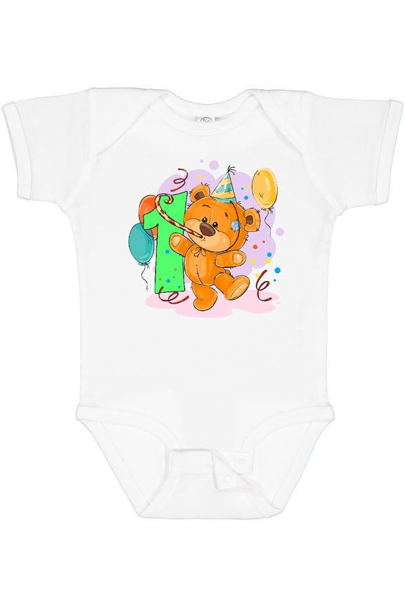 1st Birthday Teddy Bear Boys or Girls Baby Bodysuit