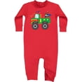 thumbnail image 1 of Inktastic 1st Birthday Truck Baby Fleece Romper, 1 of 4