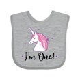 thumbnail image 1 of Inktastic 1st Birthday Unicorn Girls Baby Bib, 1 of 4