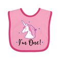 thumbnail image 1 of Inktastic 1st Birthday Unicorn Girls Baby Bib, 1 of 4