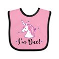 thumbnail image 1 of Inktastic 1st Birthday Unicorn Girls Baby Bib, 1 of 4