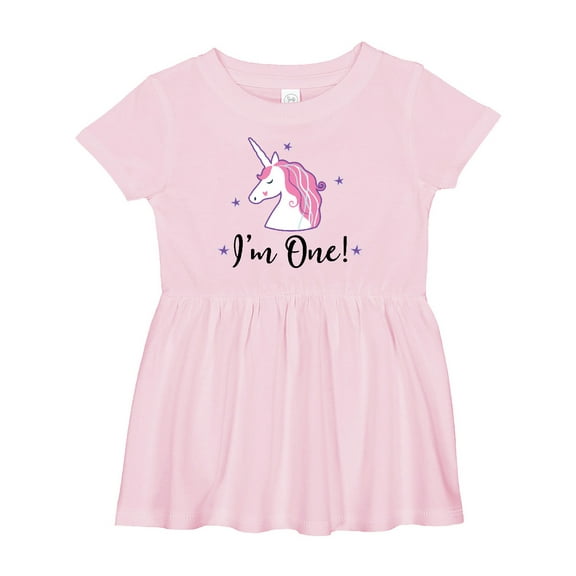 Inktastic 1st Birthday Unicorn Girls Baby Dress