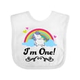 thumbnail image 1 of Inktastic 1st Birthday Unicorn Rainbow 1 Year Old Party Girls Baby Bib, 1 of 4