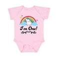 thumbnail image 1 of Inktastic 1st Birthday Unicorn Rainbow 1 Year Old Party Girls Baby Bodysuit, 1 of 5