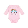 thumbnail image 1 of Inktastic 1st Birthday Unicorn Rainbow 1 Year Old Party Girls Long Sleeve Baby Bodysuit, 1 of 5
