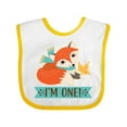 thumbnail image 1 of Inktastic 1st Birthday Woodland Fox 1 Year Old Boys or Girls Baby Bib, 1 of 4