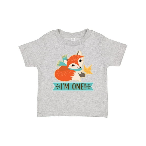Inktastic 1st Birthday Woodland Fox 1 Year Old Boys or Girls Baby T-Shirt