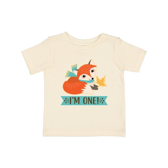Inktastic 1st Birthday Woodland Fox 1 Year Old Boys or Girls Baby T-Shirt