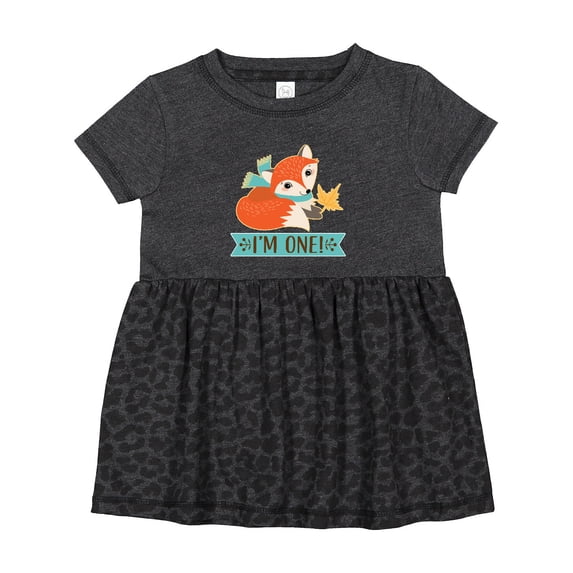 Inktastic 1st Birthday Woodland Fox 1 Year Old Girls Baby Dress