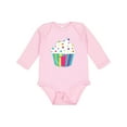 thumbnail image 1 of Inktastic 1st Birthday cupcake Boys or Girls Long Sleeve Baby Bodysuit, 1 of 5