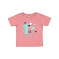 thumbnail image 1 of Inktastic 1st Birthday with Flamingo Stars and Hearts Girls Baby T-Shirt, 1 of 5