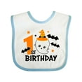 thumbnail image 1 of Inktastic 1st Birthday with Ghost and Bats Halloween Boys or Girls Baby Bib, 1 of 4