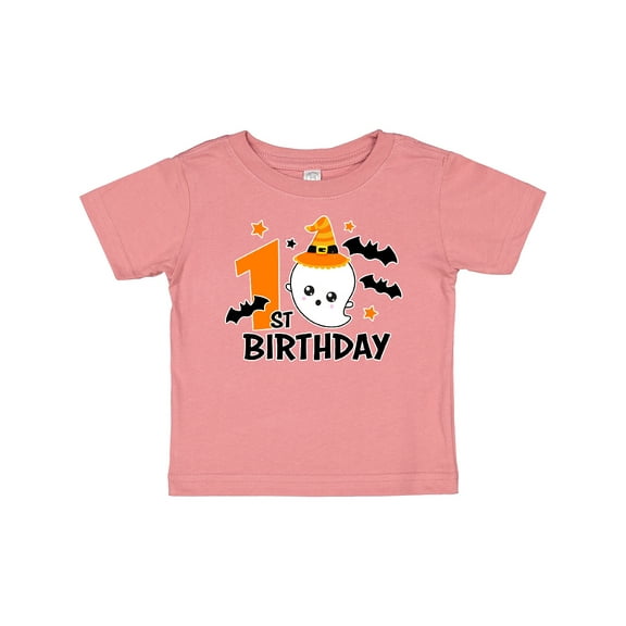 Inktastic 1st Birthday with Ghost and Bats Halloween Boys or Girls Baby T-Shirt