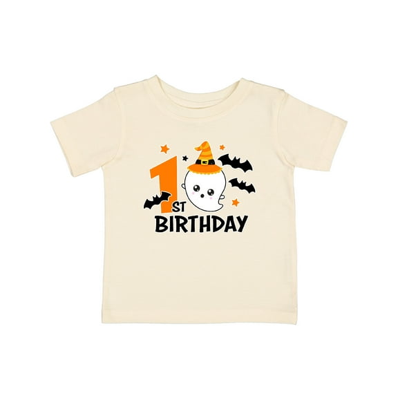 Inktastic 1st Birthday with Ghost and Bats Halloween Boys or Girls Baby T-Shirt