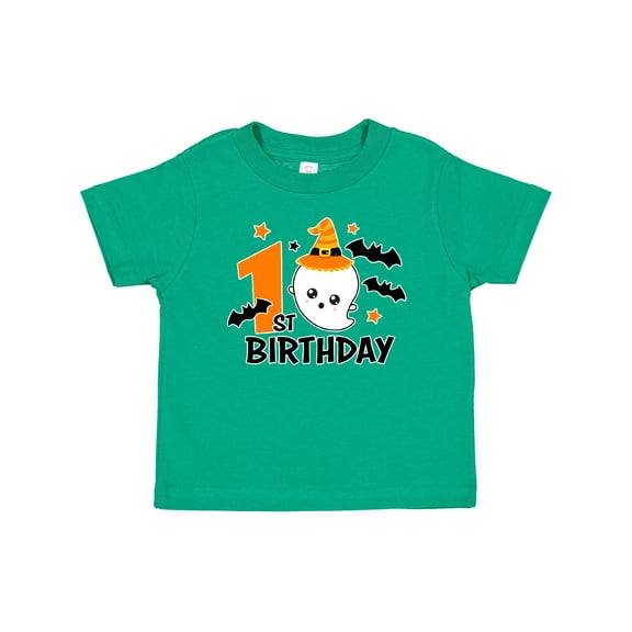 Inktastic 1st Birthday with Ghost and Bats Halloween Boys or Girls Baby T-Shirt