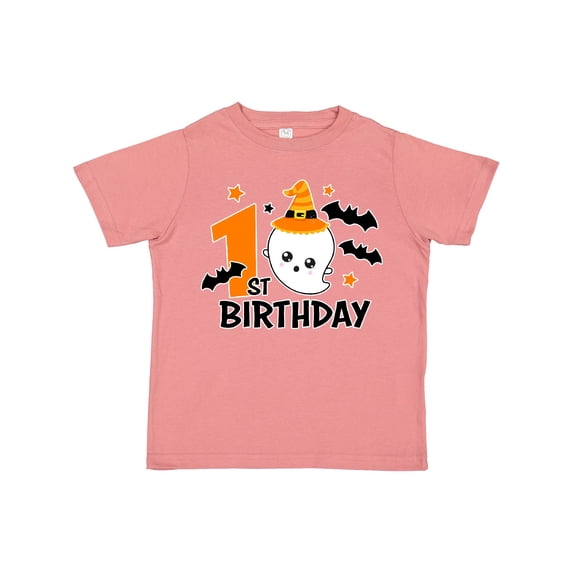 Inktastic 1st Birthday with Ghost and Bats Halloween Boys or Girls Toddler T-Shirt