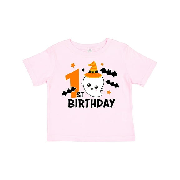 Inktastic 1st Birthday with Ghost and Bats Halloween Boys or Girls Toddler T-Shirt