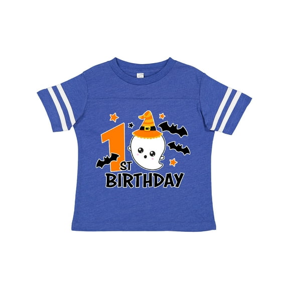 Inktastic 1st Birthday with Ghost and Bats Halloween Boys or Girls Toddler T-Shirt