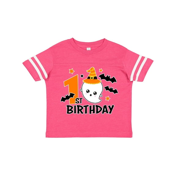 Inktastic 1st Birthday with Ghost and Bats Halloween Boys or Girls Toddler T-Shirt