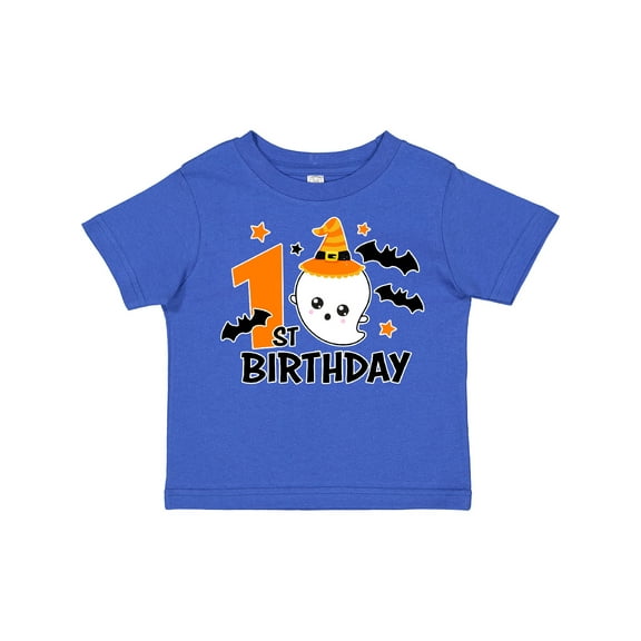 Inktastic 1st Birthday with Ghost and Bats Halloween Boys or Girls Toddler T-Shirt