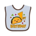 thumbnail image 1 of Inktastic 1st Birthday with Taco and Confetti Boys or Girls Baby Bib, 1 of 4