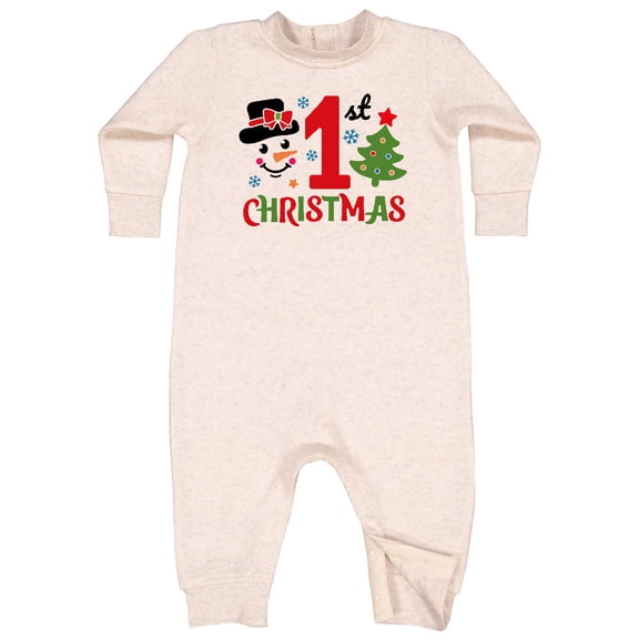 Inktastic 1st Christmas Baby Fleece Romper