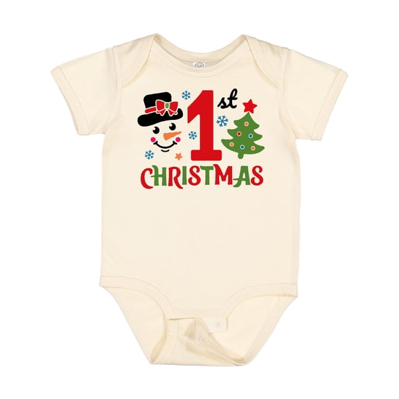 Inktastic 1st Christmas Boys or Girls Baby Bodysuit