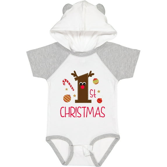 Inktastic 1st Christmas Reindeer Boys or Girls Baby Bodysuit