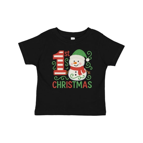 Inktastic 1st Christmas Snowman Cute Holiday Boys or Girls Baby T-Shirt