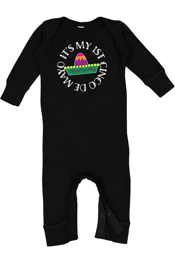 1st Cinco De Mayo Fiesta Sombrero Baby Romper Coveralls