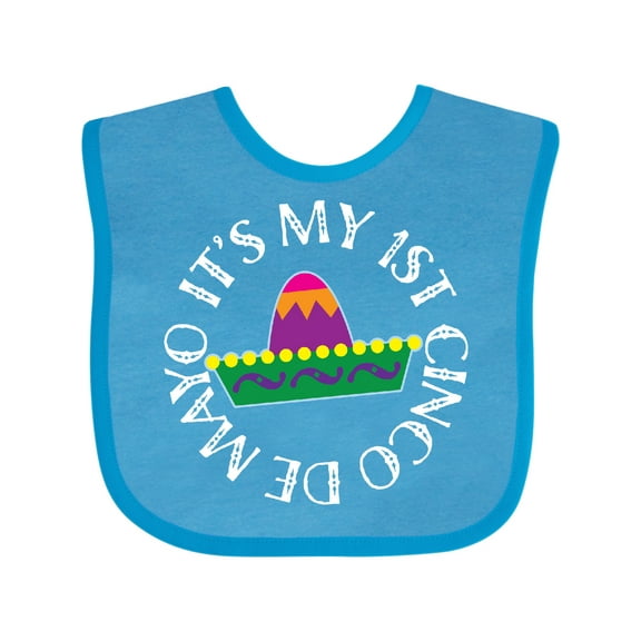 Inktastic 1st Cinco De Mayo Fiesta Sombrero Boys or Girls Baby Bib
