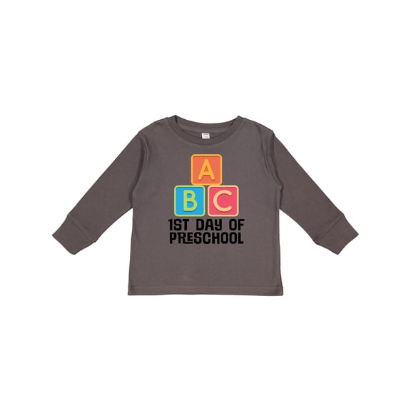 Inktastic 1st Day Of Preschool Boys or Girls Long Sleeve Toddler T-Shirt