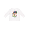 thumbnail image 1 of Inktastic 1st Day of Preschool Crayons and Apple Back to School Boys or Girls Long Sleeve Toddler T-Shirt, 1 of 5