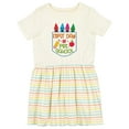 thumbnail image 1 of Inktastic 1st Day of Preschool Crayons and Apple Back to School Girls Toddler Dress, 1 of 5