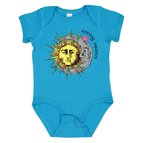 Inktastic 1st Day of Spring Sun and Moon Spring Equinox Boys or Girls Baby Bodysuit