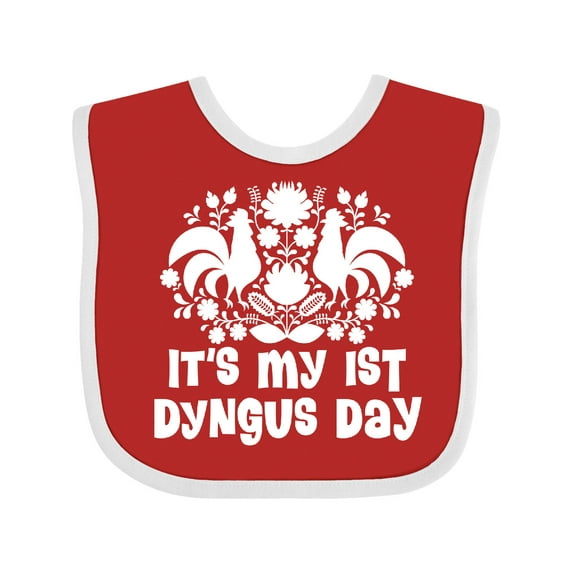 Inktastic 1st Dyngus Day Polish American Boys or Girls Baby Bib