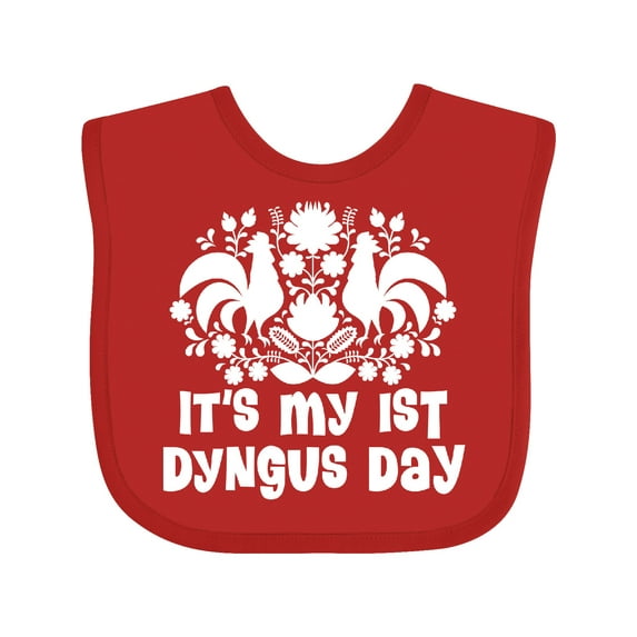 Inktastic 1st Dyngus Day Polish American Boys or Girls Baby Bib