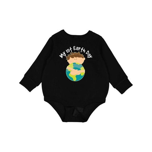 Inktastic 1st Earth Day Holiday Boys Baby Fleece Bodysuit