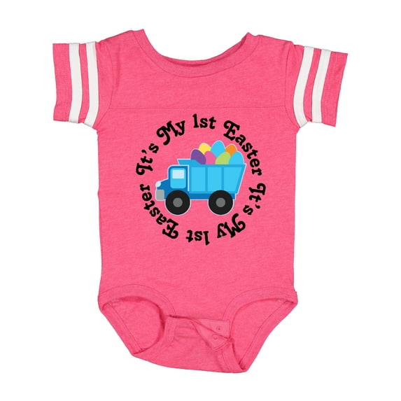 Inktastic 1st Easter Egg Truck Boys Baby Bodysuit
