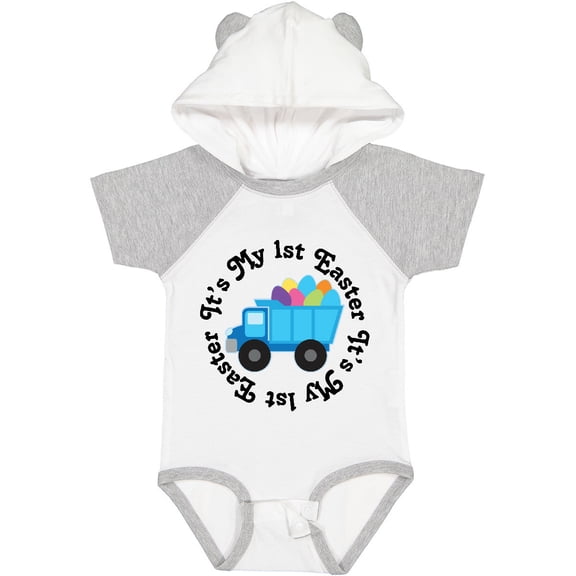 Inktastic 1st Easter Egg Truck Boys Baby Bodysuit