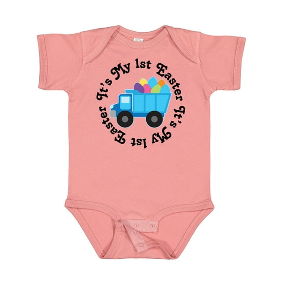 Inktastic 1st Easter Egg Truck Boys Baby Bodysuit