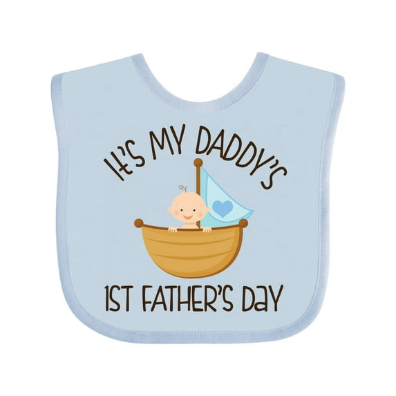 Inktastic 1st Father's Day Baby Boy Boys Baby Bib