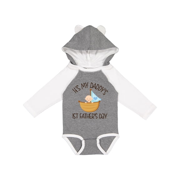 Inktastic 1st Father's Day Baby Boy Boys Long Sleeve Baby Bodysuit